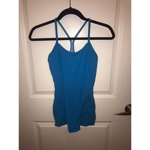 Turquoise Lululemon size 4 power Y tank